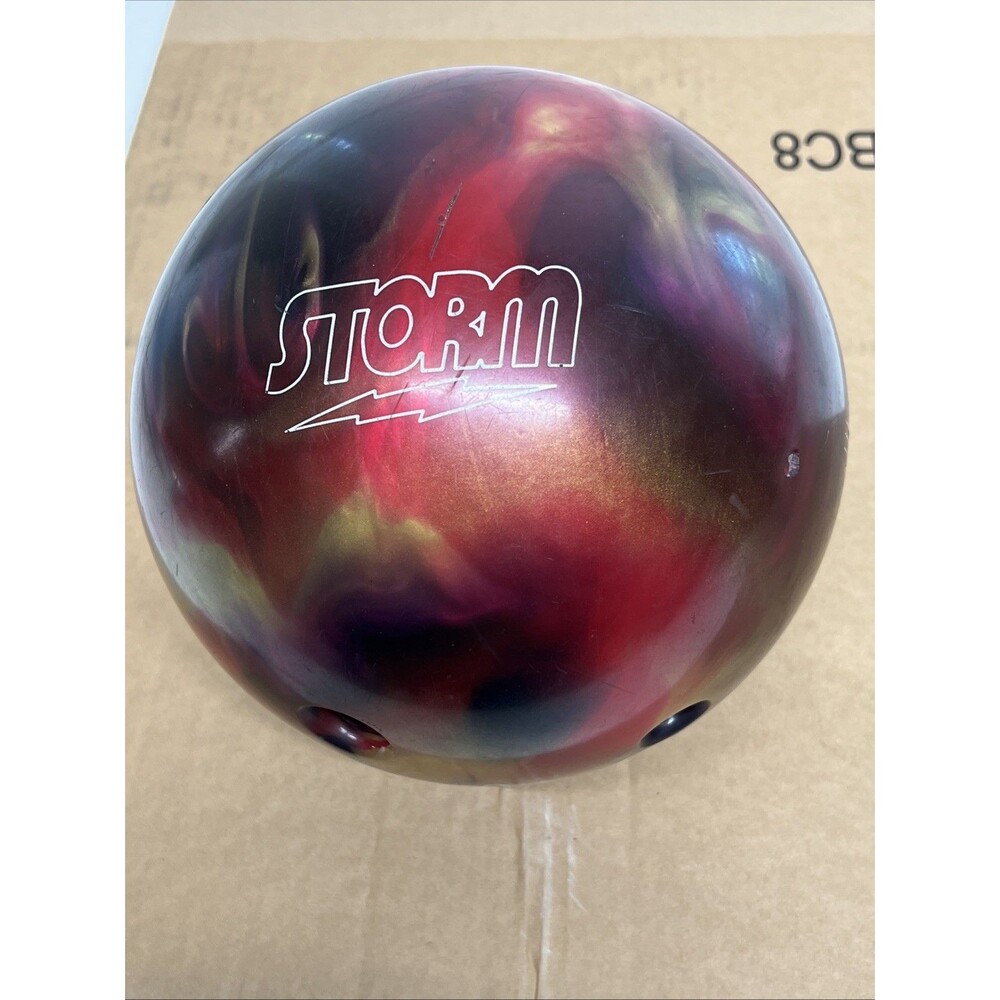 Storm Bowling Ball str04100738 11+ lb Drilled Red Gold Color